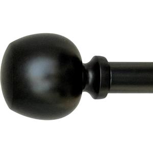 Morena II 12-20 Inch Adjustable Side Curtain Rod Set Pair, 1 Inch Diameter in Black, Wall mounted, Dark Bronze Morena II 12-20 Inch Adjustable Side Curtain Rod Set Pair, 1 Inch Diameter in Black, Wall mounted, Dark Bronze