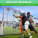 GoSports Regulation 6 ft x 6 ft Lacrosse Net - Steel Frame or Bow Style Frame - The Only Truly Portable Lacrosse Goal, Backyard Setup in Minutes