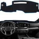 Dash Cover for 2022-2024 2025 Chevy Chevrolet Silverado/GMC Sierra 1500 Accessories Dashboard Cover Mat for 2024 2025 Silverado & Sierra 2500HD 3500HD Center Console Sunshield Carpet Protector Pad