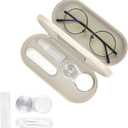 Eyeglass Case Double Sided Portable Contact Lens Box 2 in 1 Multifunction With Tool