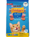 Purina Friskies Dry Cat Food Seafood Sensations With Salmon, Tuna, and Shrimp Flavors 3.15 lb. Bags, BBD 04/2026