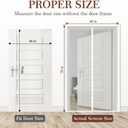 Yotache Screen Doors with Magnets Fit Doors 34 x 78, Screen Size 36" x 79" Heavy Duty Door Net Enjoy Fresh Air, White
