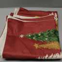 FUTEI Decorative Christmas Tree Pillow Covers 20x20 Inch Set of 2,Christmas Red Linen Cushion Cases, Winter Christmas Throw Pillows for Sofa Couch Bed Living Room