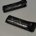 Alliving Car Safety Seat Adjust Belt Crab Peg Clip-on Type Stopper Clamps 1Pair 2Pcs for Car Motors Truck Bus Vehicle (Black)