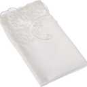 Violet Linen Imperial Embroidered Vintage Lace Design 18" X 18" Napkin- Set of 6 - in Cream