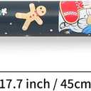 2 x CAMKUZON Reversible Christmas Wrapping Paper Roll for Kids Baby - Funny Gnome in Black, HO HO HO & Snowflake Christmas Tree in Red - Cartoon Holiday Gift Wrap Paper, 17.7 Inch