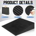 EVA Foam Threshold Ramp, Lightweight Non Slip Doorway Ramp for Wheelchair Walker Scooter, Indoor Outdoor Entry Access for Home Bathroom Garage(Black,36" l X 36" w X 6" h)