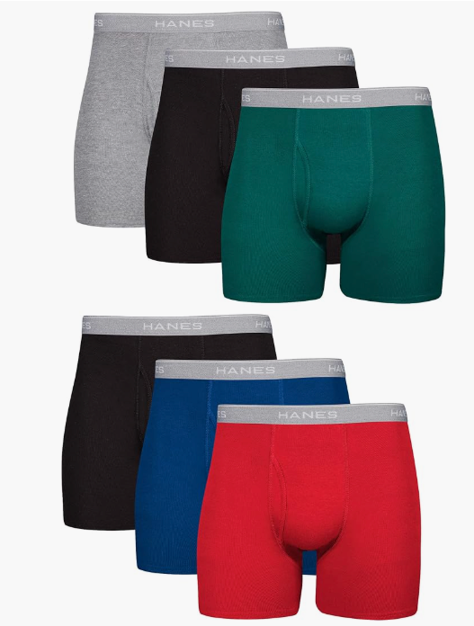Hanes Men Hanes Boxer Briefs, Cool Dri MoistureWicking Underwear, Cotton NoRideup for Men, Size Medium