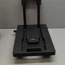 Dolly Cart with Wheels 440lbs, Folding Hand Truck with 6 TPE Wheels (2 with Brakes) & 21 in Extendable Full Platform, Foldable Cart with 2 Elastic Straps for Easy Moving, Travel, and Storage, Black