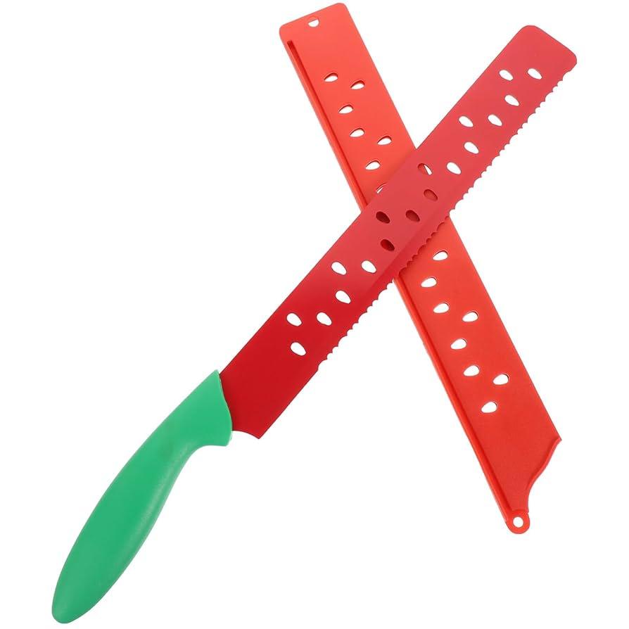 Multifunctional Watermelon Knife Extended Watermelon Cutter Slicer with Stainless Steel Melon Knife Cheese Cutting Tool for Kitchen 16,5 in