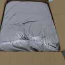 Heavy Duty 1200D Waterproof Boat Cover - 17-19ft with Motor Cover and Windproof Adjustable Metal Buckle - Fits Bass, V-Hull, Tri-Hull, Fishing, Runabout Boats - Gray (Length: 17'-19', Beam Width: up to 96")