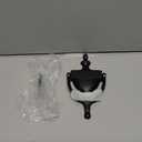 QCAA Solid Brass Door Knocker, 7", Matte Black, Made in Taiwan, 1 Pack