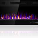 30 Inch Electric Fireplace Insert Ultra-Thin - Recessed & Wall-Mounted Fireplace Heater with Thermostat, Adjustable Flame, Remote Control - Linear with Timer, Touch Screen, 750/1500W (Black)