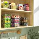 BALEINE Clear Plastic Storage Bins with 3 Removable Dividers, Pantry Organization, BPA Free Stackable Refrigerator Organizers and Storage for Kitchen Fridge Cabinet Bathroom (10.5x6.1x3.5, 6PK)