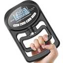 Hand Grip Strength Tester Trainer - Electronic Hand Dynamometer Forearm Grip Strengthener Exerciser Digital Training Gauge 265 Lbs 120 Kgs for Sport Home School Use