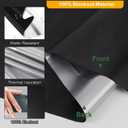 Portable Blackout Curtains 57 x 118 Inch, 100% Blackout Blinds No Drill Cut to Size Temporary Black Out Shades Window Cover for Baby Nursery, Travel, Dorm, RV, Skylight, Bedroom Windows