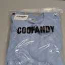 COOFANDY Men's Knit Short Sleeve Shirts Button Down Vintage Knitted Polo Shirt Casual Beach Crochet Cable Vacation Shirt (Light Blue), Small