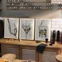 Whiskey Martini White Wine Cup Retro Dictionary Art Canvas Wall Art Prints Artwork Signs Framed for Bar Club Lounge Kitchen Man Cave Home Wall Decor,23X15 inch Set Of 3,Housewarming Gifts(847)