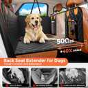 Dog Seat Cover for Back Seat Hard Bottom,Holds 500 lbs,Waterproof Dog Car Seat Cover for Back Seat Extender,Scratch-Proof Pet Hammock for Car,SUV,Truck - with Mesh Window & Storage,BlackOR
