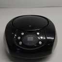 GPX, Inc. Portable Top-Loading CD Boombox with AM/FM Radio and 3.5mm Line in for MP3 Device - Black (Pack of 1)