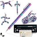 Magnetic Fidget PenCool Fidget ToysGift for Teenage Boys,Figette Toys - Perfect for Stress Relief and Focus - Great Fidget Toy for Adults and Teens - Unique Gift for Boys and Girls (Multicolored)