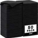 AIDEA Microfiber Cleaning Cloth Black 50PK, Microfiber Towels for Cars, Premium Car Cloths, Dusting Cloth Lint Free Cleaning Rags for SUVs, House, Kitchen, Window, Workshops,12x12"
