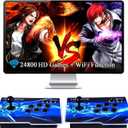 GWALSNTH 3D Pandora Box 18S Pro Arcade Games Console,24800 in 1 HD Video Games Machine,WiFi Function,Search/Save/Hide/Pause Games,Up to 4 Players,Sparated Joysticks