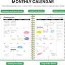2 x 2026 Planner, Weekly and Monthly Planner for Women, January 2026 - December 2026, Hardcover 2026 Calendar Planner Book with Tabs, Inner Pocket, Spiral Bound, Perfect for Office Home School Supplies - A5 (6.3" x 8.5"), Racing Green