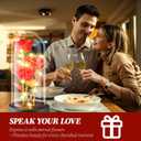 WINTERCRUSH Premium Light-Up Glass Rose - Perfect Birthday,Mother's Day,Valentine's for Women,Mom,Wife,Grandma,or Girlfriend - Colorful Rainbow Rose,Ideal for Home Decor (Red)