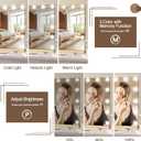 halumao Vanity Makeup Mirror with Lights, 22.8" x 19" Large Light Up Mirror with Smart Touch 3 Colors Dimmable Gold