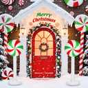 4 Pcs Christmas Inflatables Candy Outdoor Decorations 4 FT Christmas Candy Inflatable Column Blow up Decoration for Winter Xmas Lawn Yard Garden Home Decor (Red, White, Green)