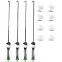 W11396716 W11171694 Washer Suspension Rod Kit (4 Pcs) fit for Whirlpool Kenmore maytag MVW6230HW0 WTW6120HW0 WTW5105HW0 WTW5100HC3 WTW5100HW0 WTW5100HW3 WTW5105HW1 -Rod Length 24.4in