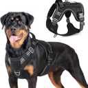 rabbitgoo Tactical Dog Harness for Large Dogs, No Pull Military Service Vest with Handle & Molle, Easy Control for Training Walking, Adjustable Reflective Straps, Black, L