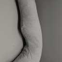 Momcozy Pregnancy Pillows for Side Sleeping, J Shaped Maternity Body Pillow for Pregnancy, Soft Pregnancy Pillow with Jersey Cover for Head Neck Belly Support, Grey