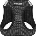 Best Pet Supplies - All Weather Mesh, Reflective, No Pull Harness for Small, Medium Dogs, Cats - Secure with Hook & Loop Fastener, Buckle, Double D-Rings - Gray 2-Tone, Size L, Chest 18 - 20.5"