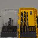 DEWALT Drill Bit Set, 3-Flats Shank,14-Piece, 135 Degree Split Point, for Plastic, Wood and Metal (DWA1184)