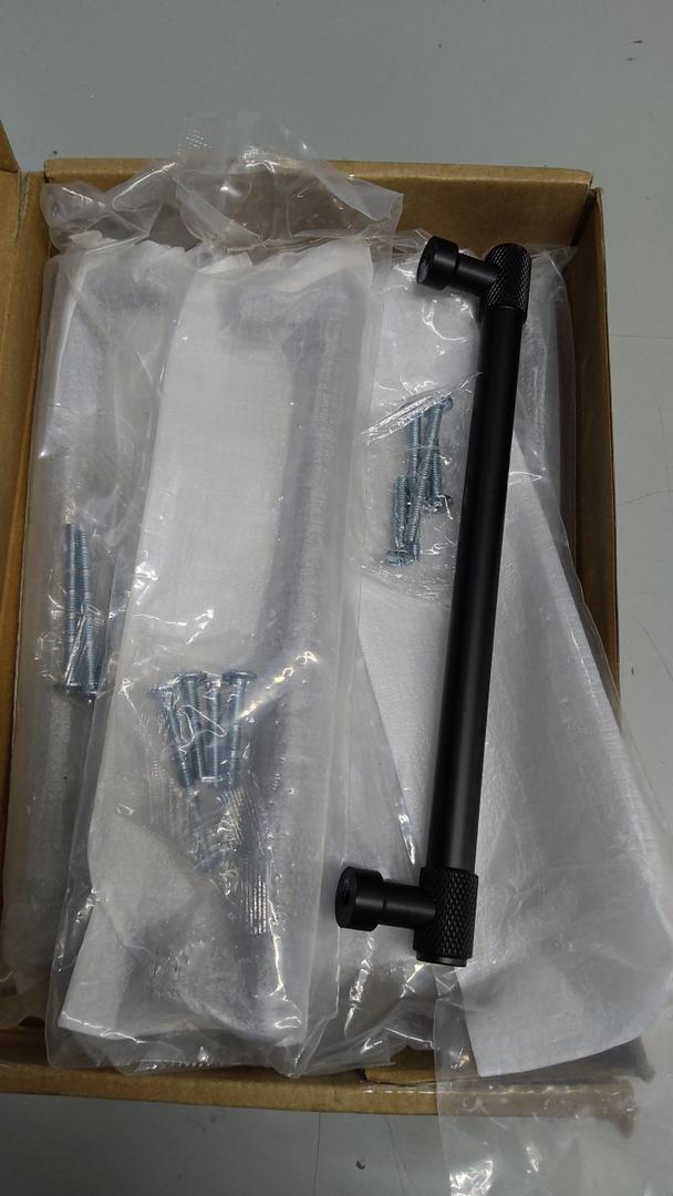 Asidrama 10 Pack 7 Inch(177mm) Matte Black Cabinet Pulls Knurled Cabinet Handles Cupboard Handles Kitchen Cabinet Hardware for Cupboard Drawer Pulls