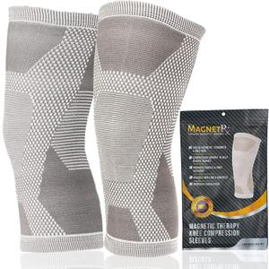 MagnetRX® Magnetic Knee Sleeve – (2-Pack) Effective Compression Knee Brace with Magnets for Knee Comfort & Recovery – Magnetic Knee Brace Support (Medium)