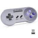 2 x Asopiram Wireless Controller for SNES Games, 2.4GHz Cordless Gamepad with USB Receiver for Windows PC Emulator, Rechargeable Retro Joystick Compatible for SNES Classic Switch I, 2-Pack