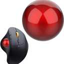 Trackball 34mm/1.34 Inches, Replacement Ball for Logitech M575, M570, MX Ergo, ELECOM, Kensington, Perixx, and Other Compatible Trackball Mice, Glossy - Red