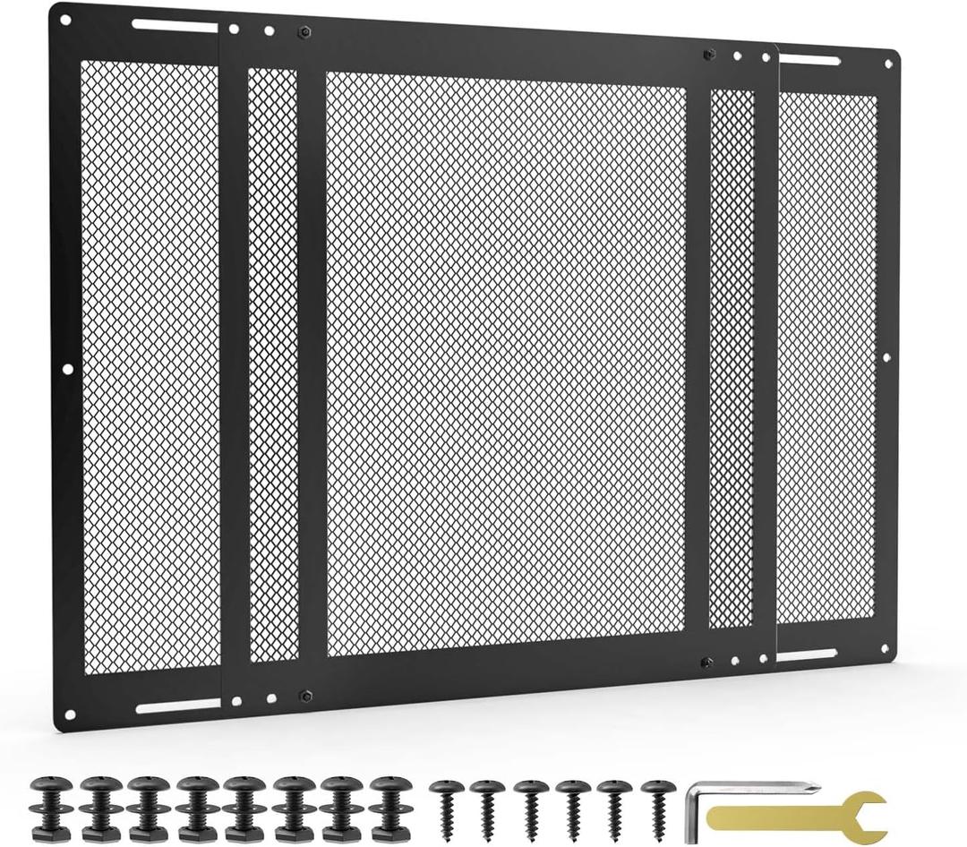 Upgraded Steel RV Screen Door Protector Grille - Lightweight Adjustable Guard for Dogs, Fits Door Width 18.11"–31.5", Perfect for RV, Camper