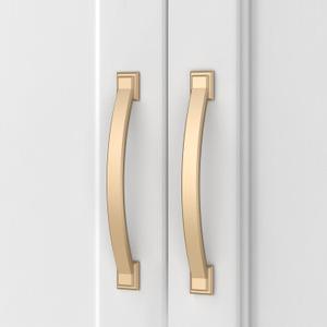 Asidrama 10 Pack 5 Inch(128mm) Champagne Gold Cabinet pulls Kitchen Cabinet Handles, Cabinet Pulls Kitchen Cabinet Hardware for Cupboard Drawer Pulls