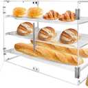 Bakery Display Case for Commercial Countertop, Acrylic 3-Tier Large Pastry Storage Box with Magnetic Door and Removable Tray for Dessert Donut Bread Cake Cupcake Cookie 21" x 16.2" x 14.2"