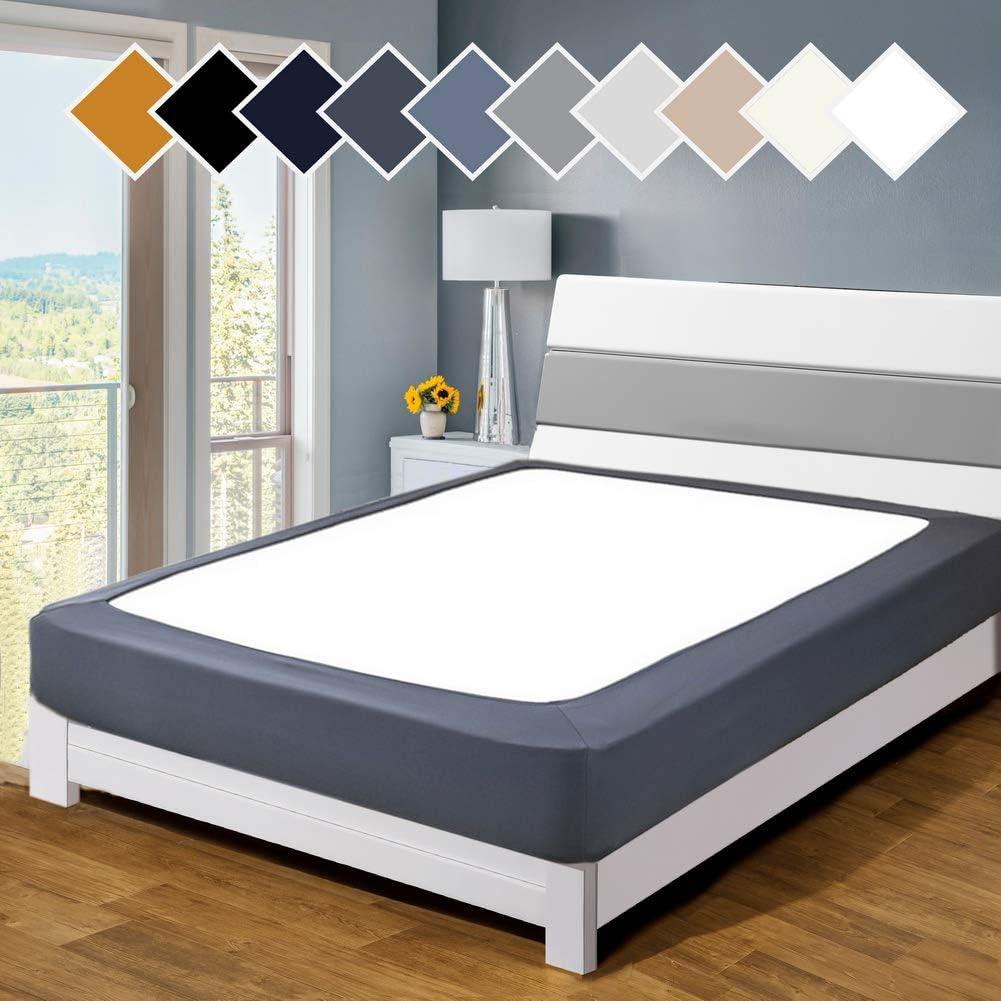 Twin Six Premium Box Spring Cover Update Bed Skirt Wrap Around Cover, Mattress Cover, King/California King/Split King, Dark Grey