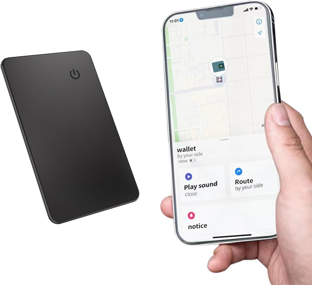 Wallet Finder Item Locator Card for Men  (iOS Only) SEVEN SWAN Bluetooth Tracker iPhone Find My AntiLoss for Keys, Luggage Tags, Passports