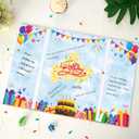 WERNNSAI Happy Birthday Guest Book - Dinosaur Birthday Party Supplies 12" x 18" Dino Birthday Guest Book Alternative Happy Birthday Signature Book for Kids Boys Birthday Party Decorations