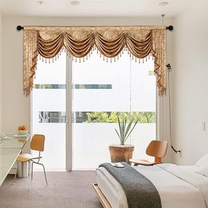ELKCA European Curtain Valances for Living Room Luxury Window Curtains for Bedroom,Rod Pocket (W118, 1Panel) (118"W x 43"L (Pack of 1))