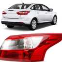 Passenger Right Side Tail Light Compatible With 2012-2014 Ford Focus Sedan FO2819151 Rear Out Brake Lamp P68077 FO2819151C DM5Z13404E FO2819151D FO2819151DSC