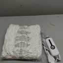 Electric Heated Blanket Twin Size 62"x84" - Dual-Sided with Microplush & Sherpa Fabric, 4 Heat Settings & 10 Hours Auto Off, Machine Washable - White