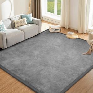 Baby Play Mat for Floor Nursery Rug Muscle Mat Area Rug Playroom Rug 79"x110" Playpen Mat Memory Foam 1.3" Thick Crawling Mat For Babies,Toddlers, Infants, Kids,Grey